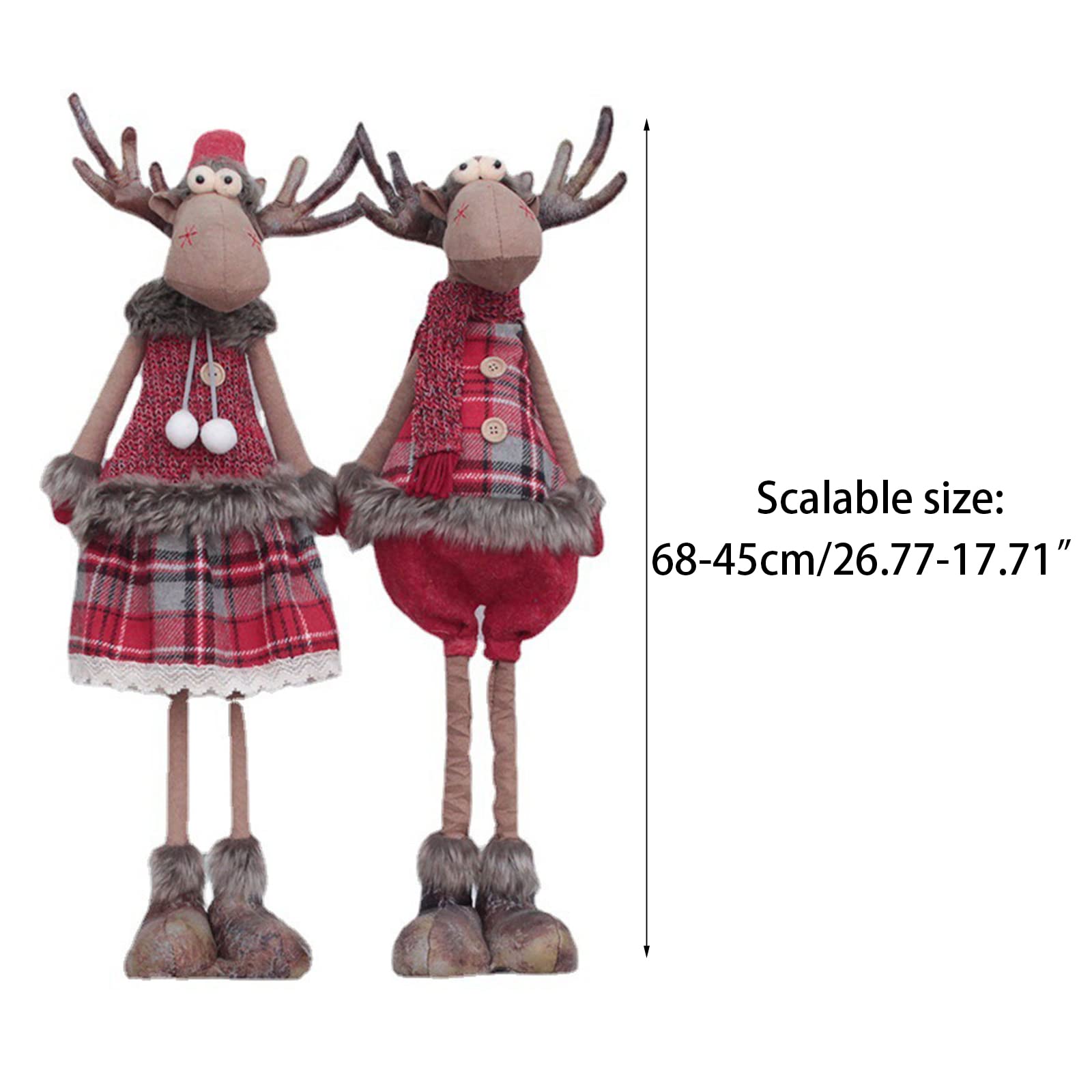 【新品】トナカイ ヘラジカ 2体セット スウェーデン製 クリスマス 1ペア北欧スタイルヘラジカ彫刻クリスマストナカイ置物鹿彫像